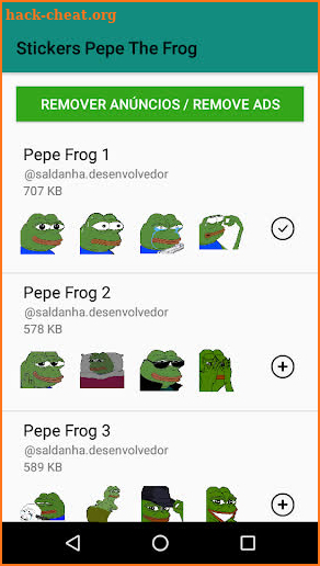 Figurinhas Pepe the Frog -  Stickers WastickerApps screenshot