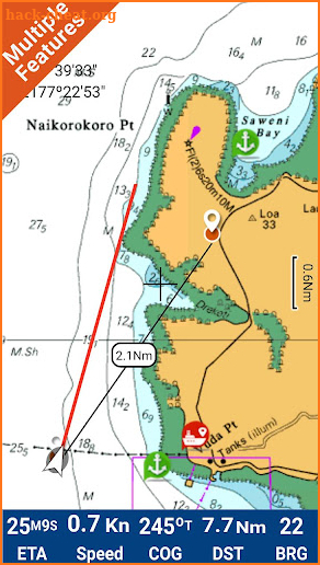 Fiji Islands GPS Map Navigator screenshot