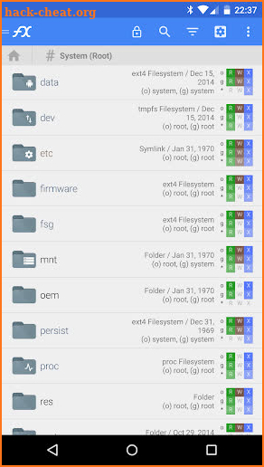 File Explorer (Root Add-On) screenshot