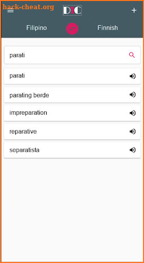 Filipino - Finnish Dictionary (Dic1) screenshot