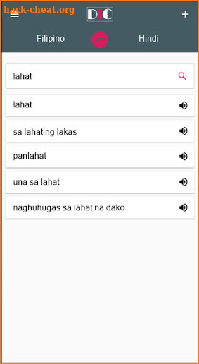 Filipino - Hindi Dictionary (Dic1) screenshot