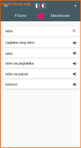 Filipino - Macedonian Dictionary (Dic1) screenshot