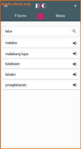Filipino - Malay Dictionary (Dic1) screenshot