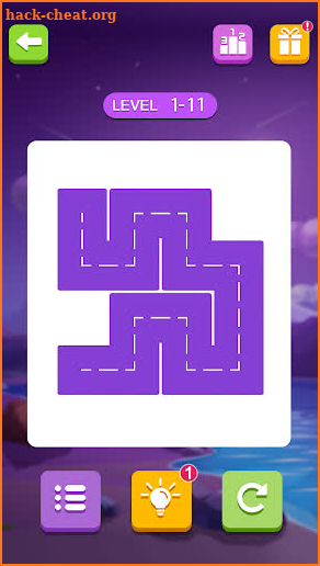 Fill Square:one line puzzle screenshot