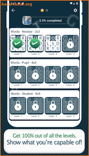 Fill The Wodrs - word search (words game) screenshot