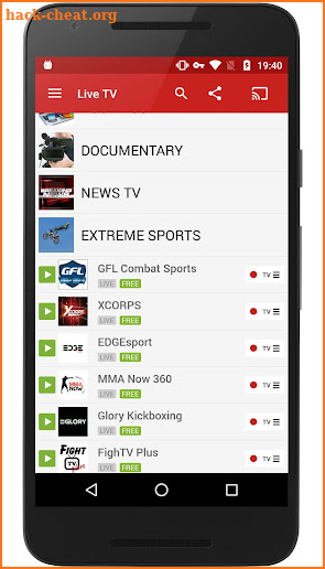FilmOn EU Live TV Chromecast screenshot