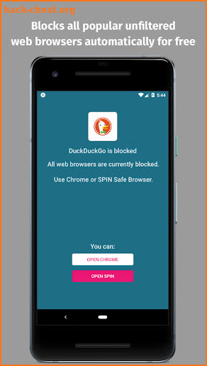 Filter Chrome Browser by Manage SPIN safe browsing screenshot