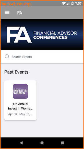Financial Advisor Conferences screenshot