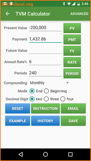 Financial Calculators screenshot