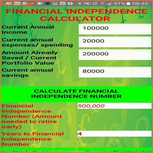 Financial Freedom Planner screenshot