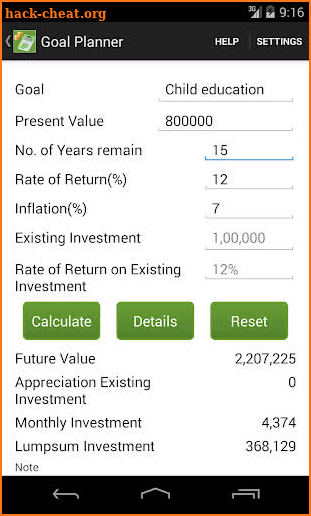 Financial Planner screenshot