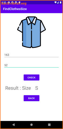 Find Clothes Size - App screenshot