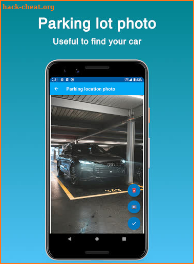 Find my car - save parking location screenshot