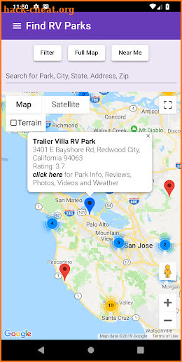 Find RV Parks screenshot