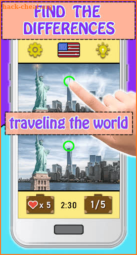 Find the differences: Traveling The World screenshot