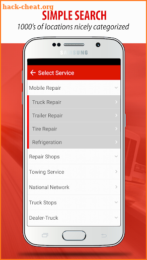 Find Truck Service & Stops | Free Trucker Tool screenshot