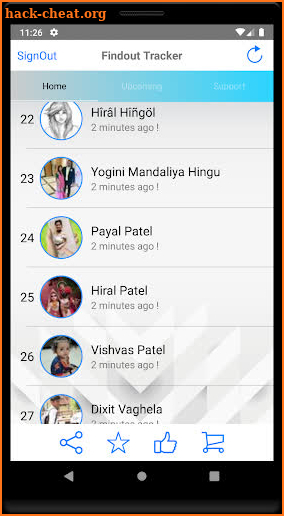 Findout Profile Tracker screenshot