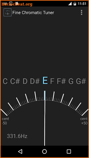 Fine Chromatic Tuner screenshot