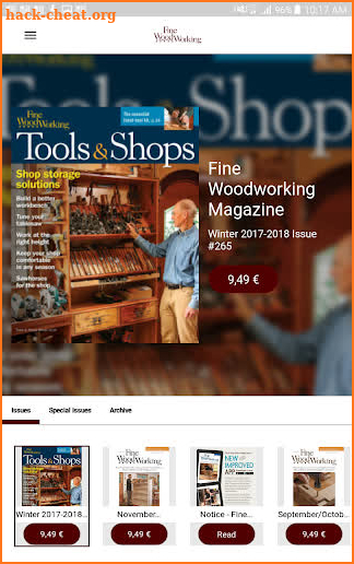 Fine Woodworking Magazine screenshot