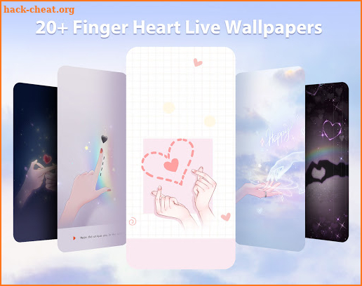 Finger Heart Live Wallpaper & Launcher Themes screenshot