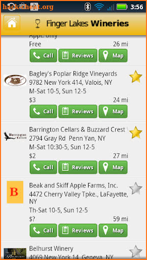 Finger Lakes Winery Locator screenshot