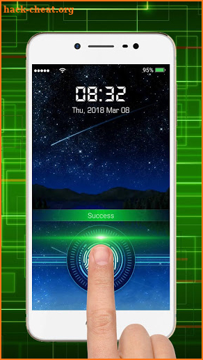 Fingerprint lock screen screenshot