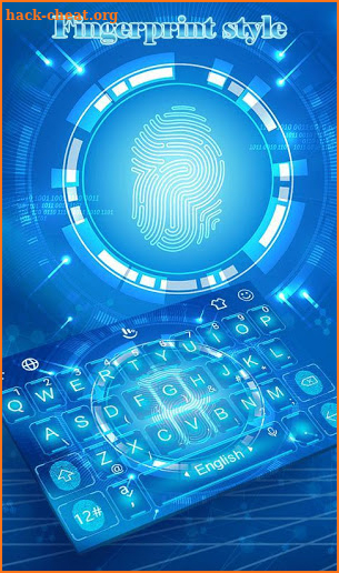 Fingerprint Style Tech Keyboard Theme screenshot
