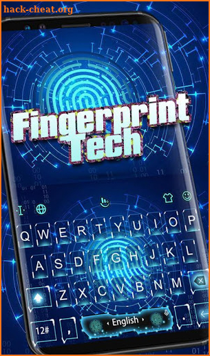 Fingerprint Tech Keyboard Theme screenshot