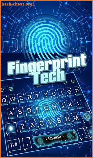 Fingerprint Tech Keyboard Theme screenshot