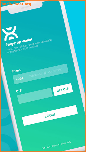 Fingertip wallet screenshot