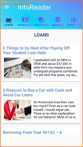 FinInfo - Loans, Insurance, budgeting information screenshot