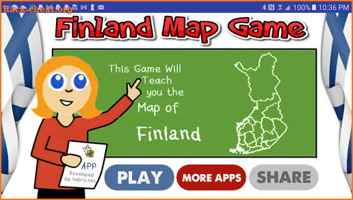 Finland Map Puzzle Game screenshot