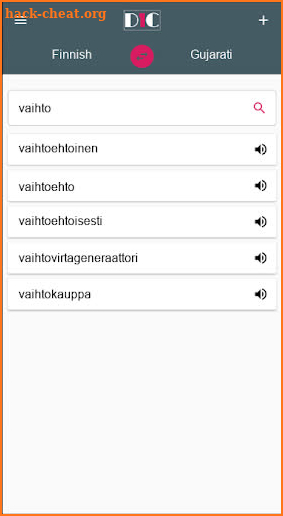 Finnish - Gujarati Dictionary (Dic1) screenshot