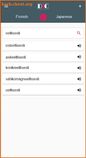 Finnish - Japanese Dictionary (Dic1) screenshot