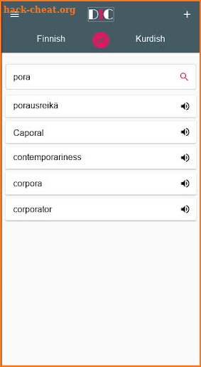 Finnish - Kurdish Dictionary (Dic1) screenshot