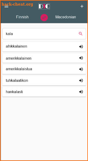 Finnish - Macedonian Dictionary (Dic1) screenshot