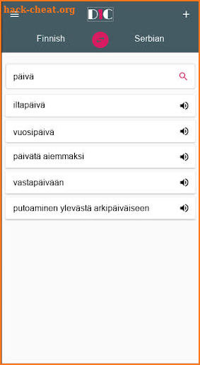 Finnish - Serbian Dictionary (Dic1) screenshot