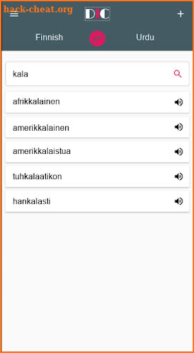 Finnish - Urdu Dictionary (Dic1) screenshot