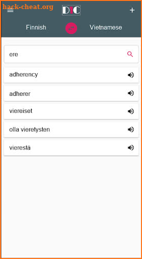 Finnish - Vietnamese Dictionary (Dic1) screenshot
