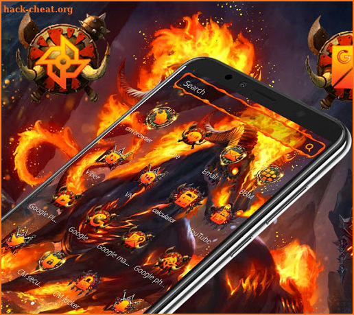 Fire Black Horror Horse Theme screenshot