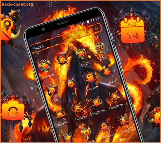 Fire Black Horror Horse Theme screenshot