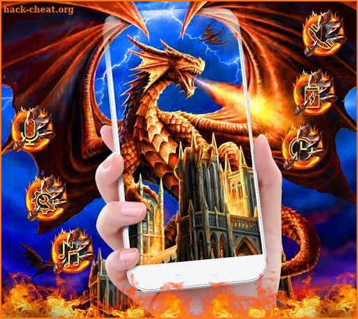 Fire Castle Dragon Theme screenshot