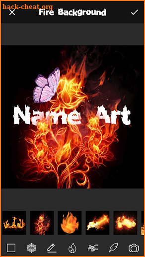 Fire Effect Name Art Maker screenshot