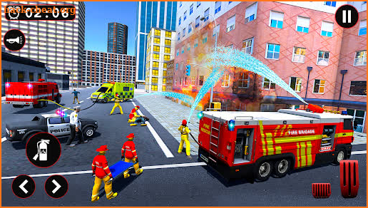 Fire Engine Sim firetruck Game screenshot