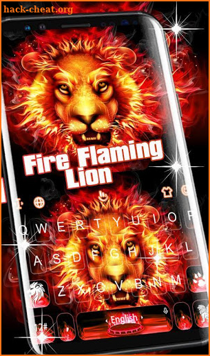 Fire Flaming Lion Keyboard Theme screenshot