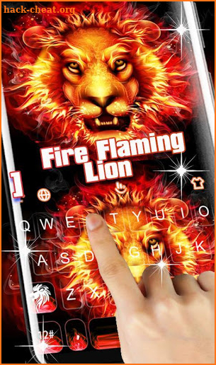 Fire Flaming Lion Keyboard Theme screenshot