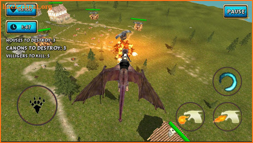 Fire Flying Dragon Simulator Warrior Sky Rider 3D screenshot