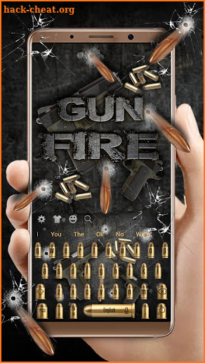 Fire Gun and Bullet Keyboard Theme screenshot