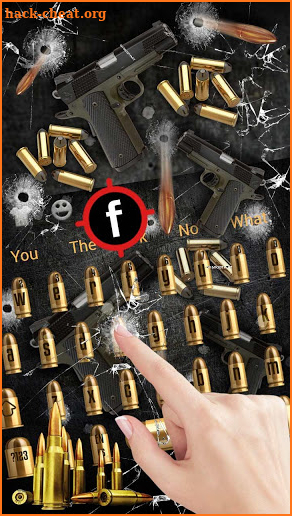 Fire Gun and Bullet Keyboard Theme screenshot