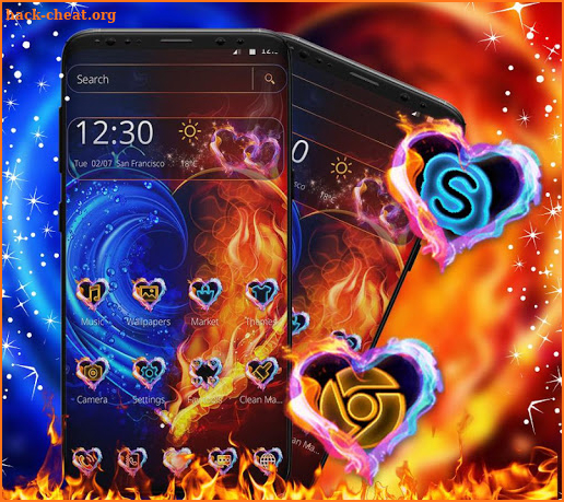 Fire Heart Theme screenshot